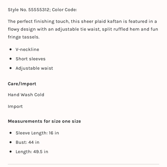 Free People x NFC Lorie Sheer Kaftan - Picture 7 of 7